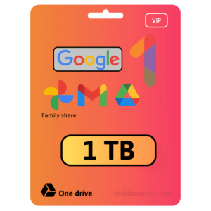 tài khoản Google One 1TB 1 năm