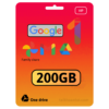 Tài khoản Google One (Google Drive) 200GB 1 năm