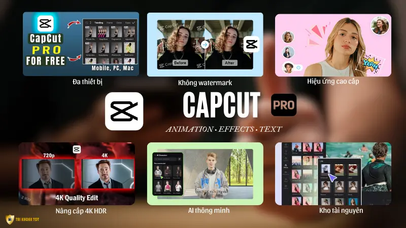 Lợi ích đặc biệt trên Tài Khoản CapCut Pro